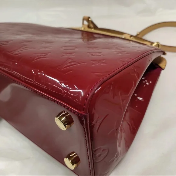 Authantic Louis Vuitton Red and Tan Satchel with Gold Accents - Picture 11 of 16